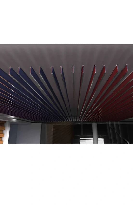 Wood Design Coated Steel Ceiling Baffles, For Noise Barriers