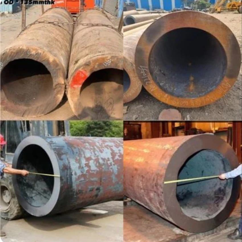 MS Heavy Seamless Round Pipe (150mm OD x 6mm WT x 6m Length)