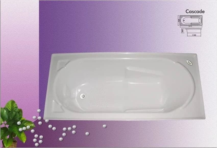 Acrylic Bath Tub Cascade 5.5x2.5 White