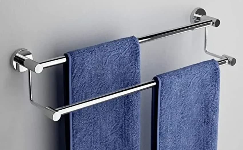 Double Rod Stainless Steel Towel Rod (SS 202, 450 mm)