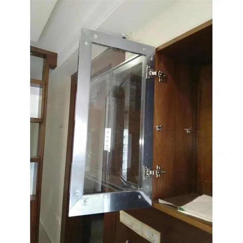 Rectangular Glossy Aluminium Kitchen Door Profile