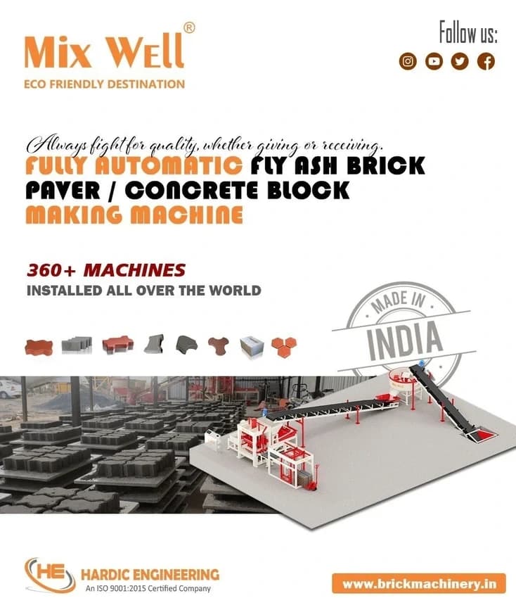 Fully Automatic Fly Ash Brick Making Machine