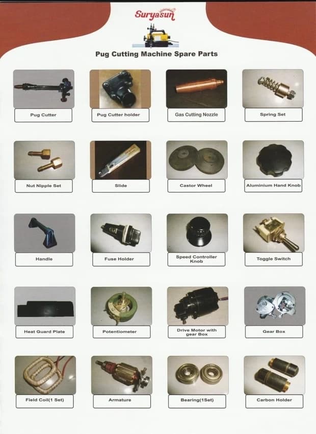Pug Cutting Machine Spare Parts