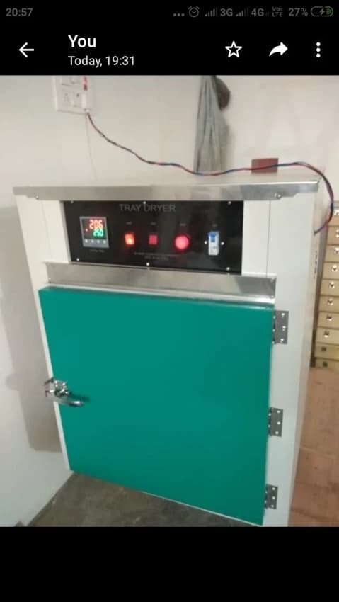Rectangular 50-250 Degree Celsius Hot air oven, Chamber, Size: 12x12