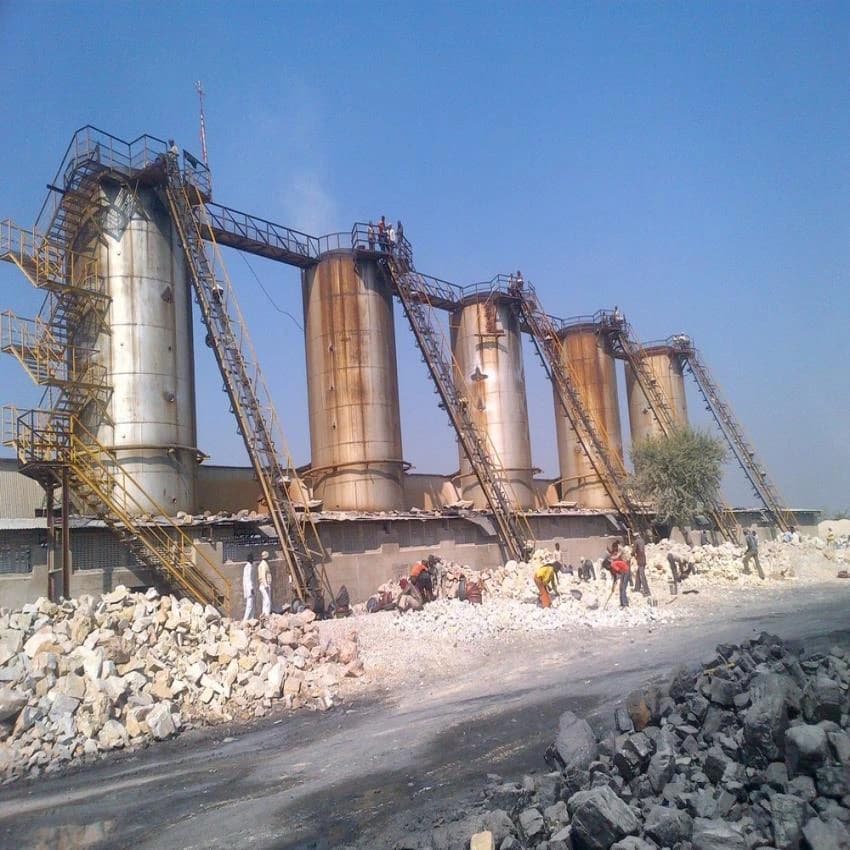 Semi-Automatic Vertical Steel Lime Calcination Plant