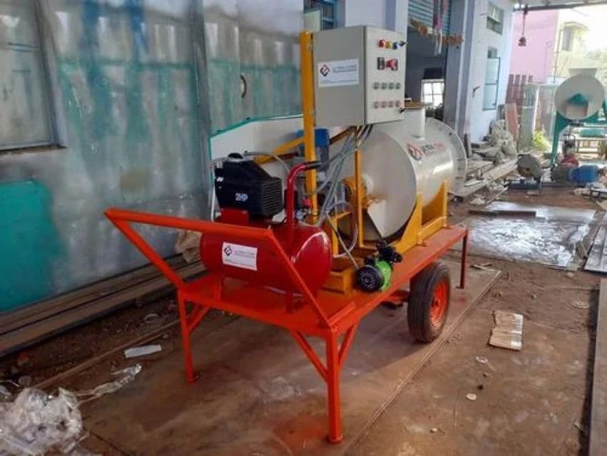Ribbon Blender Electric Engine CLC Mini Plant Movable, Capacity: 10m3 Per Shift, Drum Capacity: 500 L