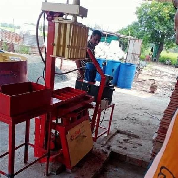Manual (Hydraulic + Vibration ) Brick making machine