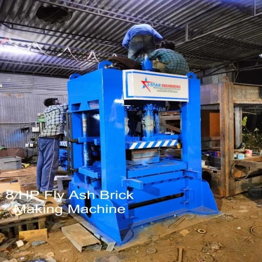 Automatic 8 HP Fly Ash Brick Making Machine