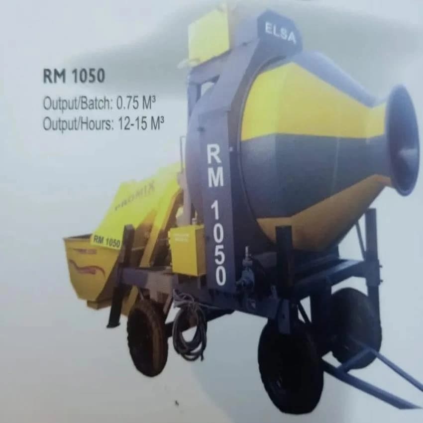 Electric Engine RM 1050 Reversible Concrete Batching Mixer