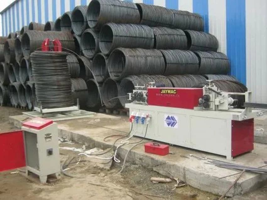 JAYMAC Rebar Decoiling And Straightening Machine, For Industrial, Production Capacity: Huge