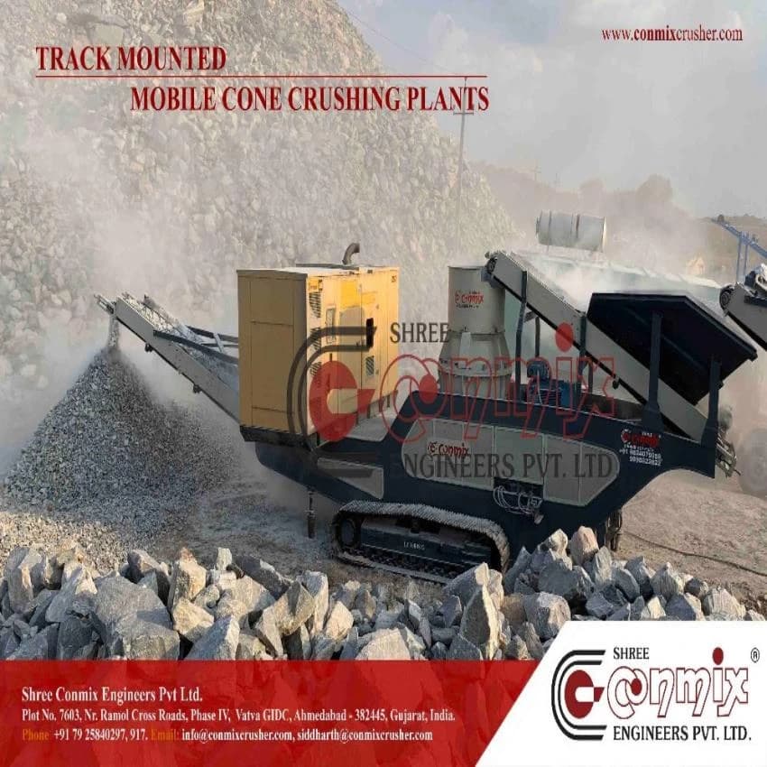 Mild Steel Portable Secondary Cone Crusher Plant, For Ores, Capacity: 250 Ton Per Hour
