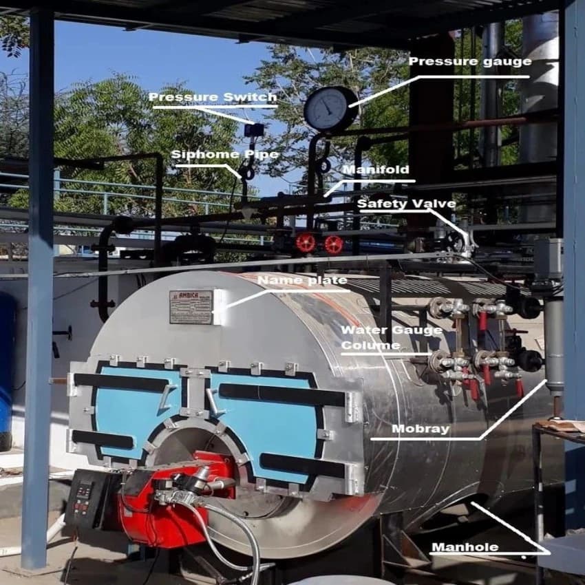 Diesel Fired Steam Boiler, up to 500 kg/hr