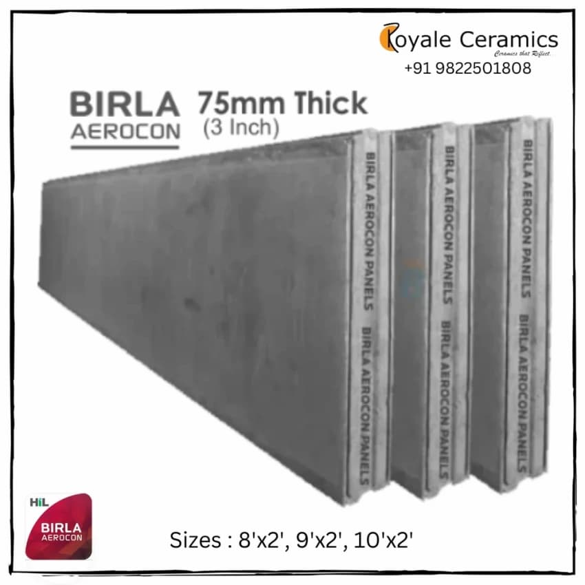 Birla Aerocon Cement Wall Panels 75 mm