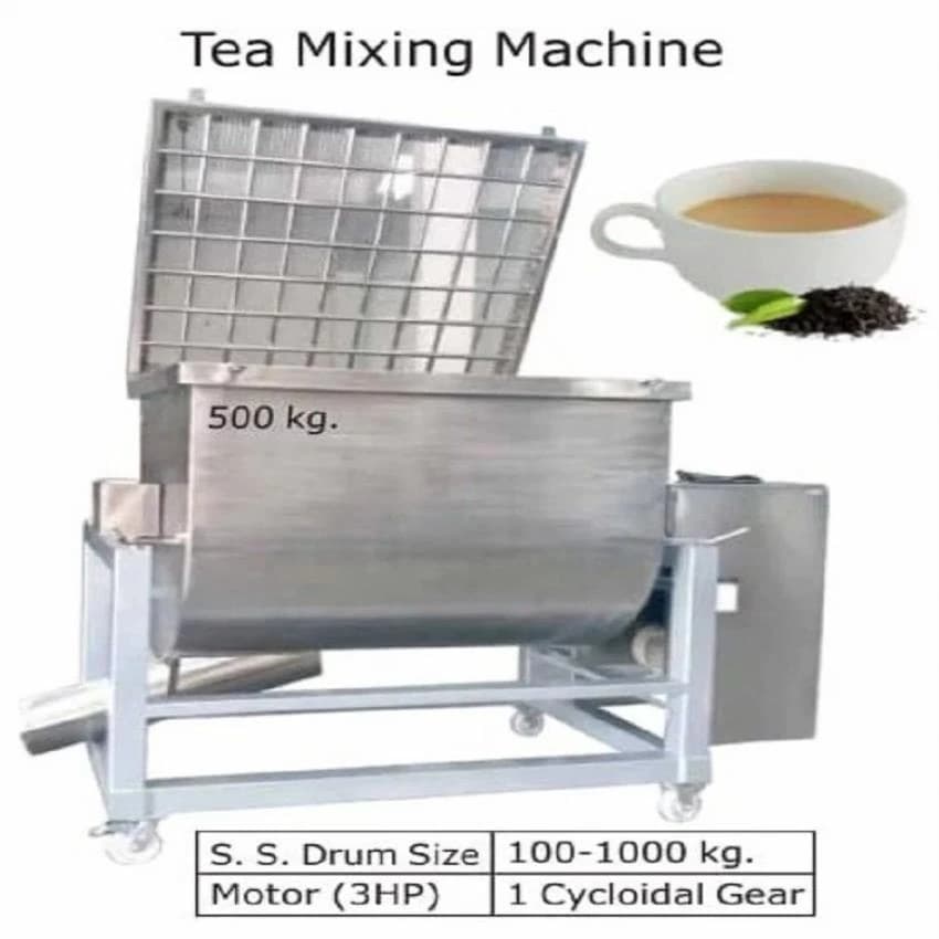 Stainless Steel Tea Blending And Mixing Machine, Capacity: 100 - 1000 Kg