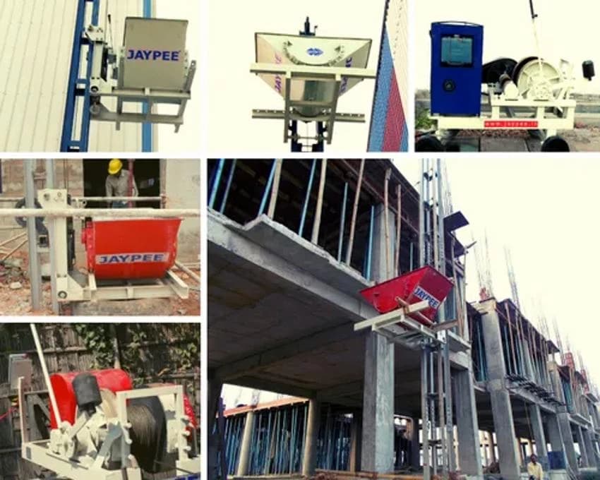Jaypee Without Trolley Builder Hoist Machine, For Construction Sites