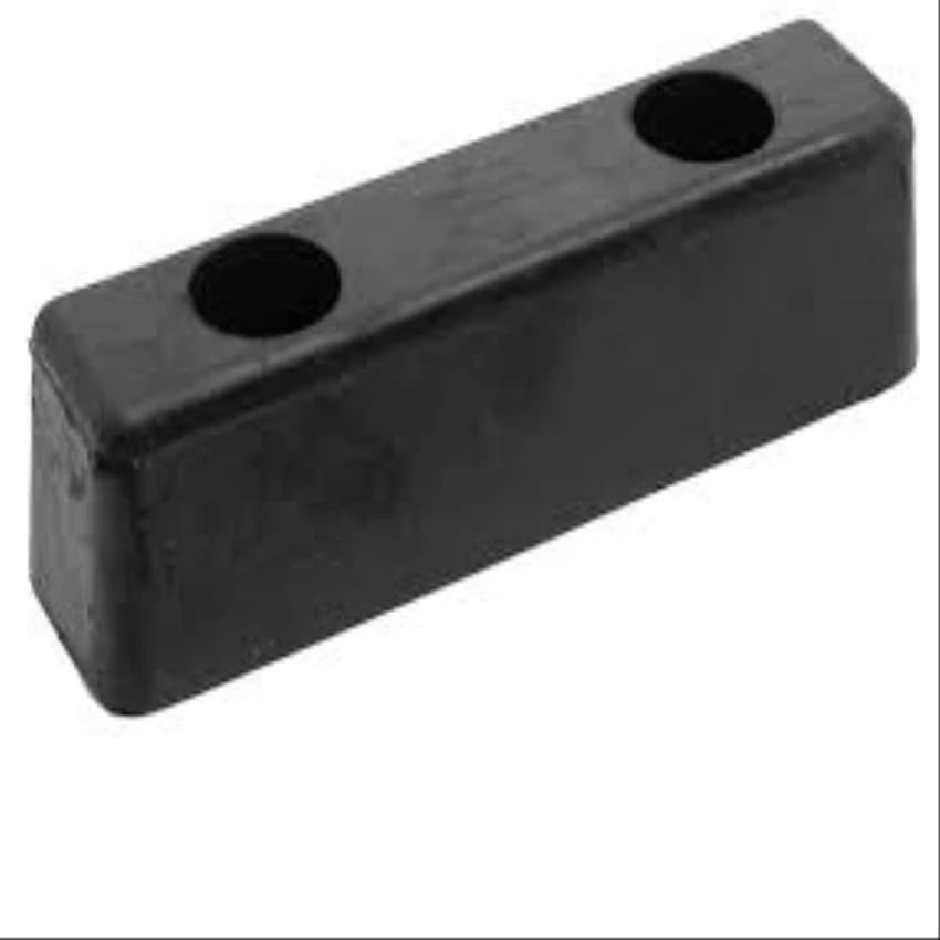 Black Rectangular Rubber Buffer, Packaging Type: Carton Box