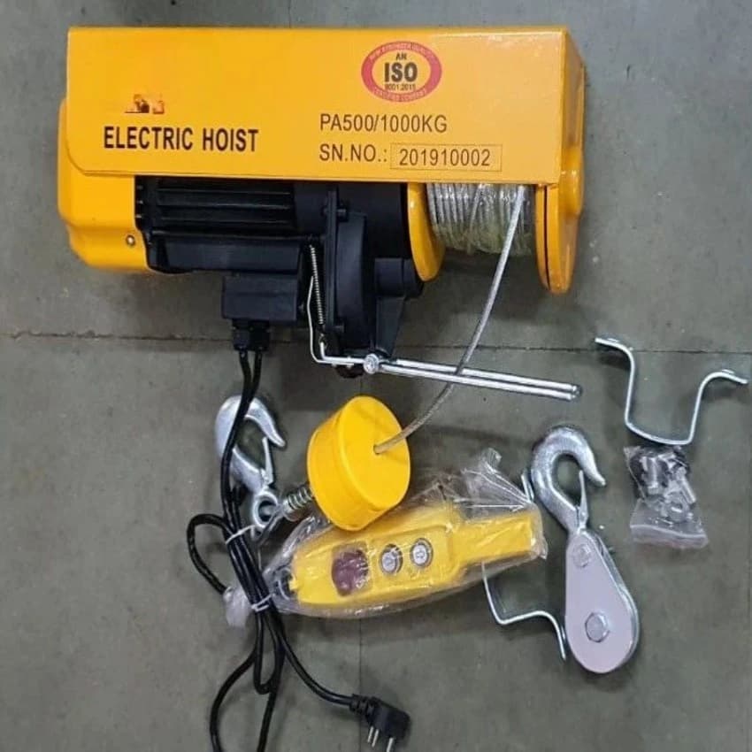 Mini Electric Wire Rope Hoist, For Industrial, Capacity: 1 ton