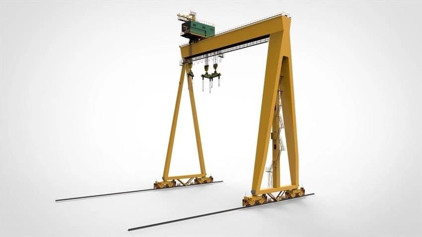 Single Girder Yellow Gantry Crane, Boom Length: 11 Meter, Maximum Lifting Capacity: 10t
