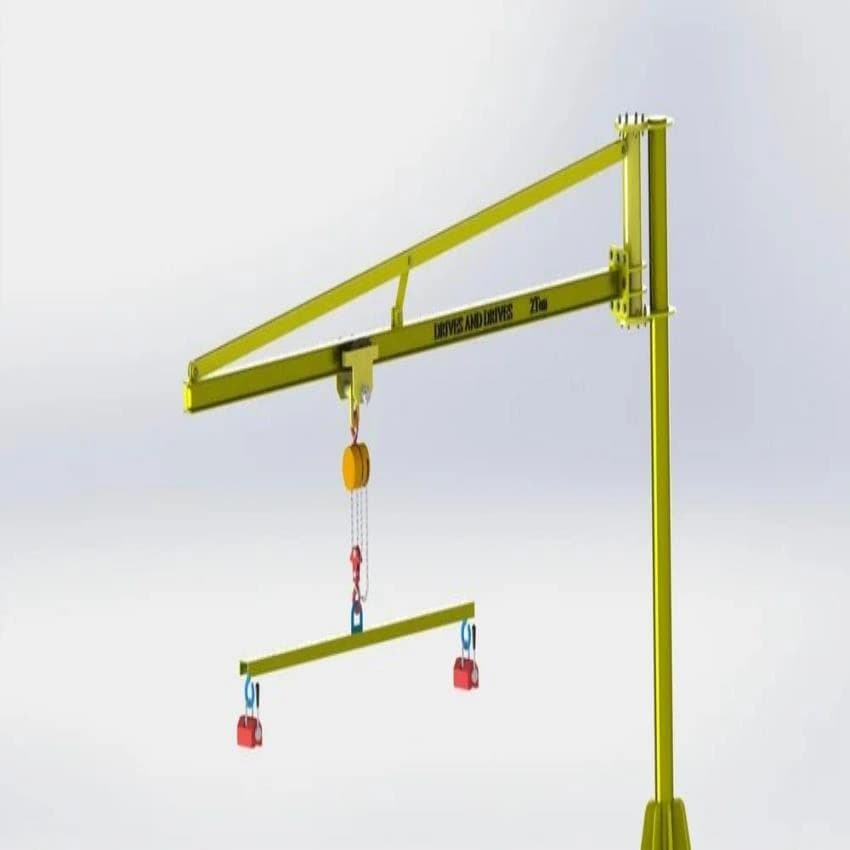 Dd_lft_jc Pillar Mounted Jib Crane, Jib Length: 5000, Maximum Lifting Capacity: 5-10 ton