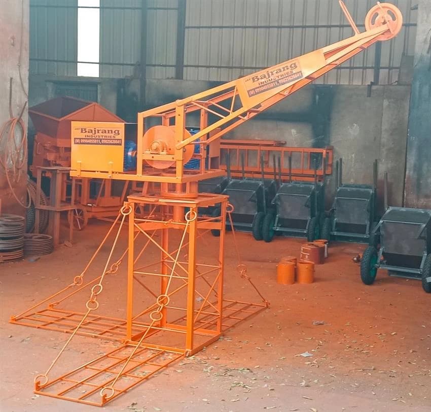 With Trolley Material Hoist Monkey Lift, For Construction, Capacity: Upto150KG