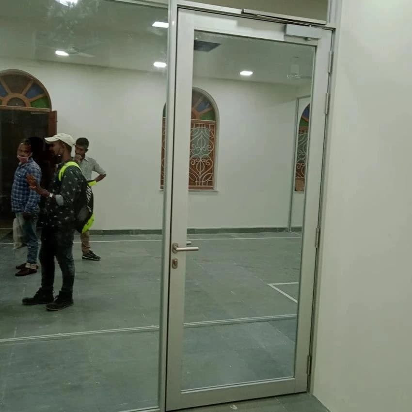 Hinged Aluminium Glass Door, For Office