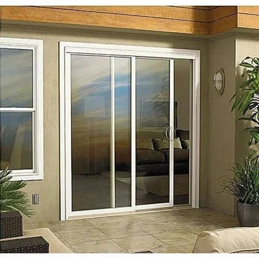 Brand: ELKO Pristine White Aluminum Sliding Door, For Office, Exterior