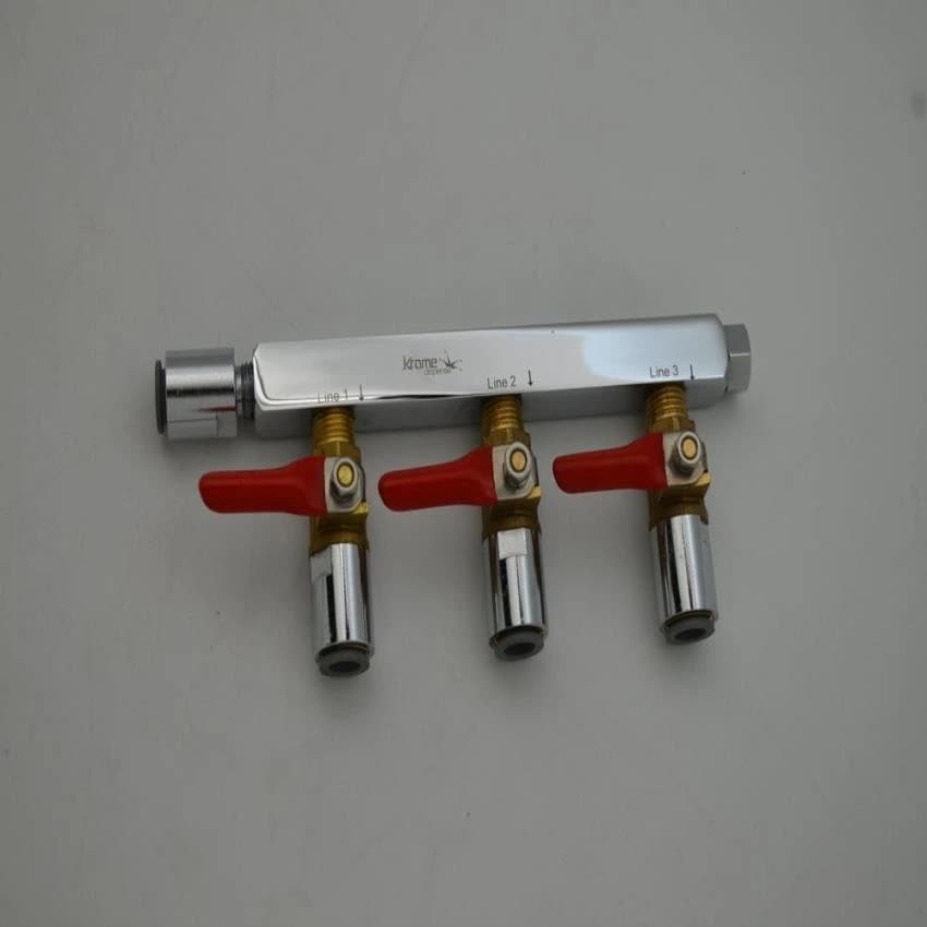 Co2 Gas Distributor (with 60 PSI PRV) -Three Way