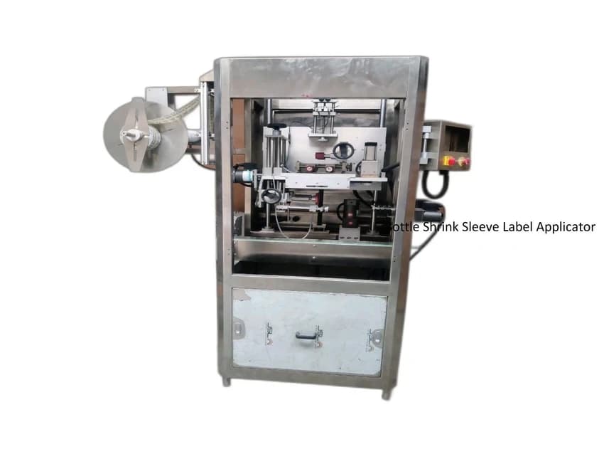Round 200 BPM Bottle Shrink Sleeve Label Applicator Machine, For Industrial