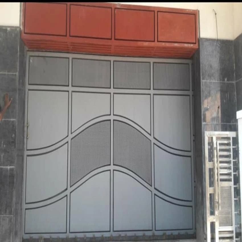 Modern Mild Steel M S S Garage Door, For Home