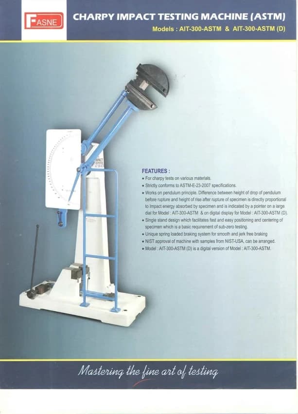 Digital Impact Testing Machine, Capacity: 300 Joules