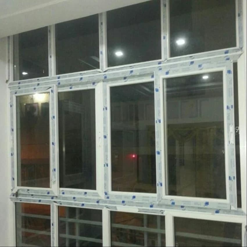 Toughened Glass UPVC SLIDING WINDOW WITH MESH, White
