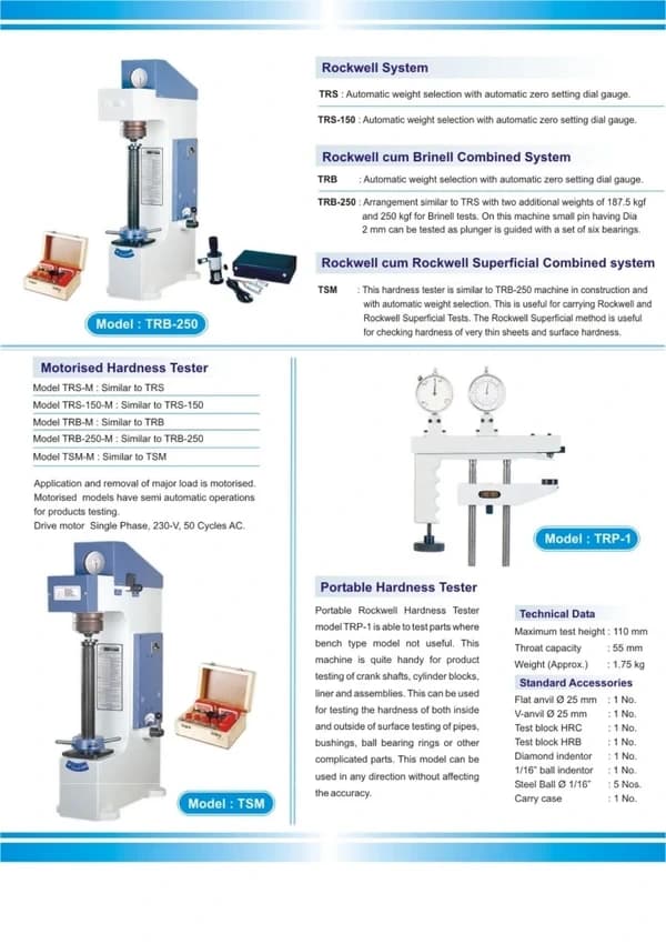 Portable Hardness Testers