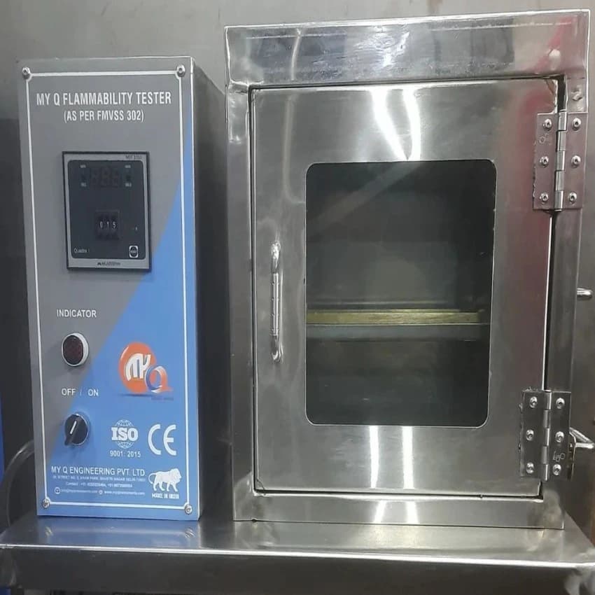 Digital Stainless Steel FMVSS 302 FLAMMABILITY TESTER, Packaging Type: Wooden Box, Model Name/Number: MYQFT/FMVSS302