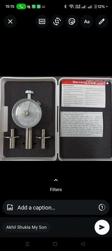 Fruit Penetrometer/ Hardness Tester Hard Fruits