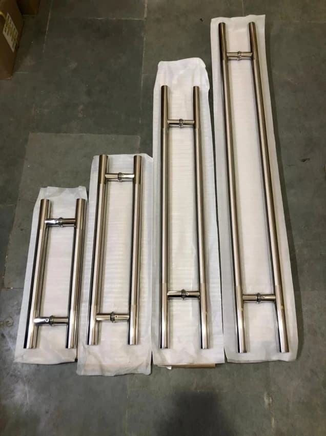 Stainless Steel Chrome Finish Glass Door Handles, For Doors