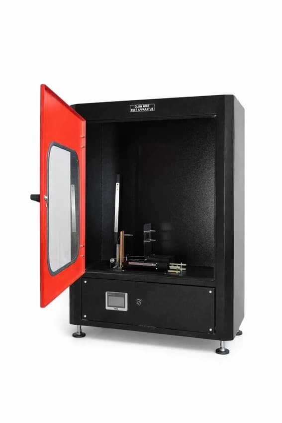 Glow wire flammability tester