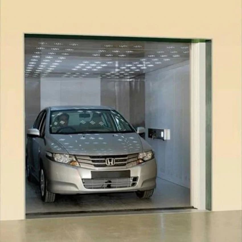 4 Post 15 m SS Car Elevator, For Parking, Car Capacity: 1