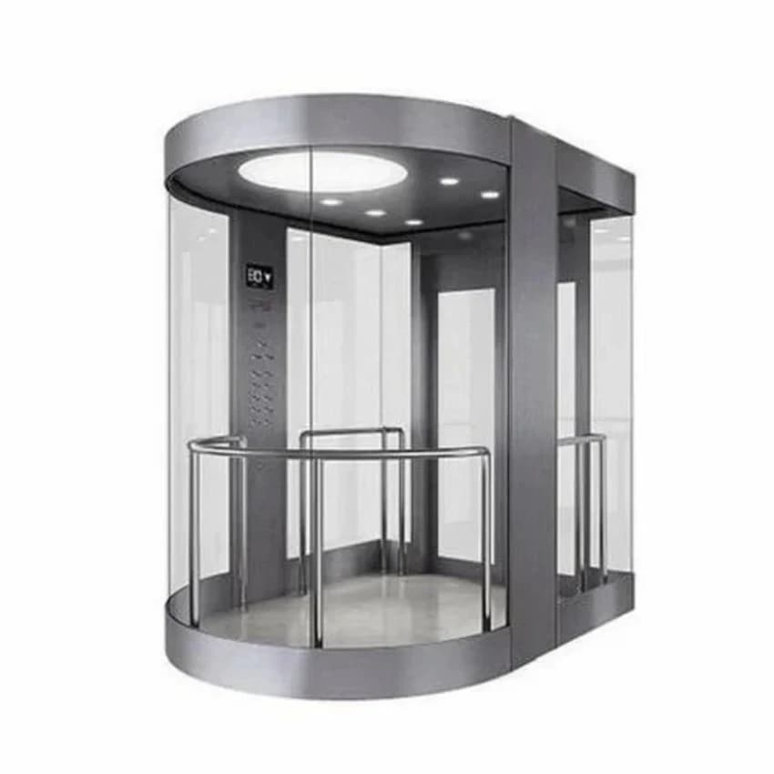 Aliminium & Glass finish 6 Person Hydraulic Capsule Lift, For Residential