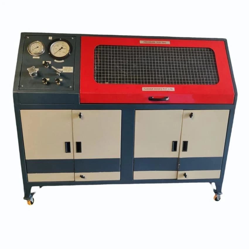 SS Gray,Red and White Hose Burst Testing Machine