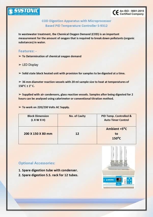 Systonic COD Digester S-9312