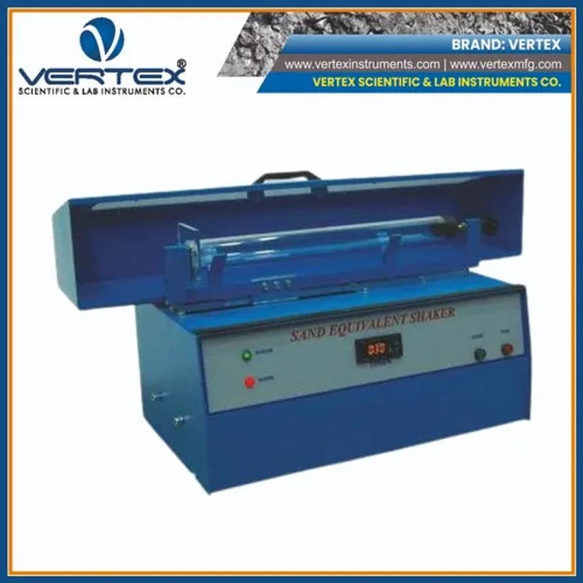 Blue Mild Steel Sand Equivalent Shaker Set Motorized, Automation Grade: Semi-Automatic, Model: VSLIC-S167