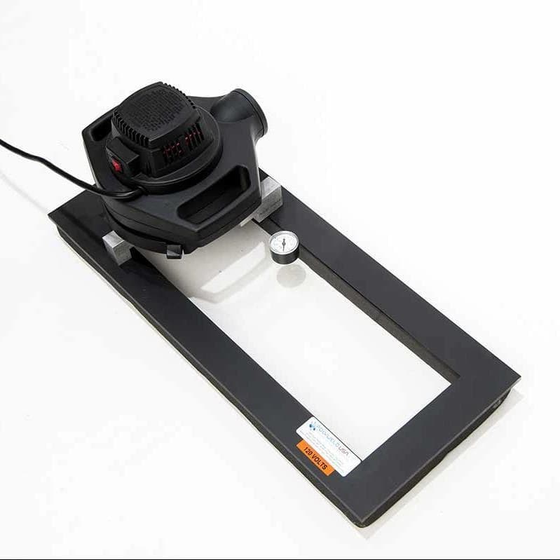 Complete Transparent Flat Bottom Weld Test box for testing butt welds on flat surfaces Battery Backup LED Light