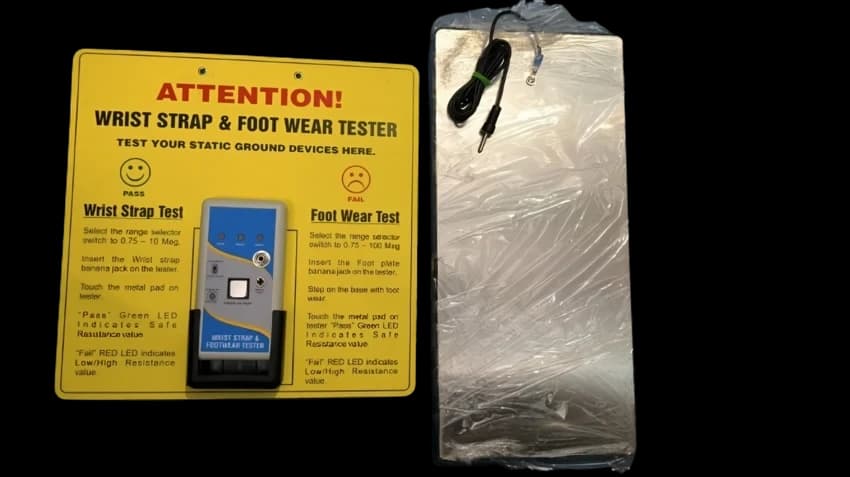 Globalss- WSFT 01 Blue Anti Static Wrist Strap & Footwear Tester, Cord Length: 1.5 M
