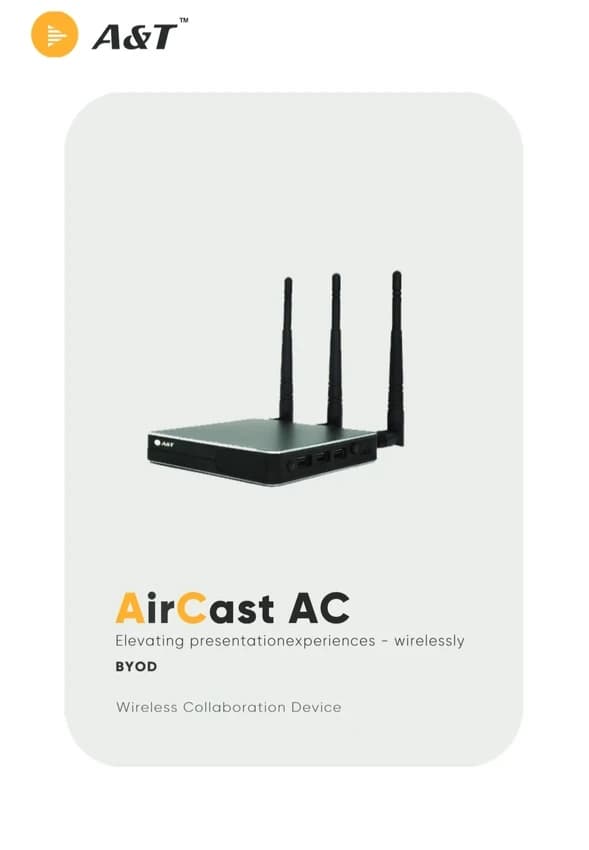 Aircast - AC - Wireless Collaboration device - 4 quadrant BYOD, DC5V,2A