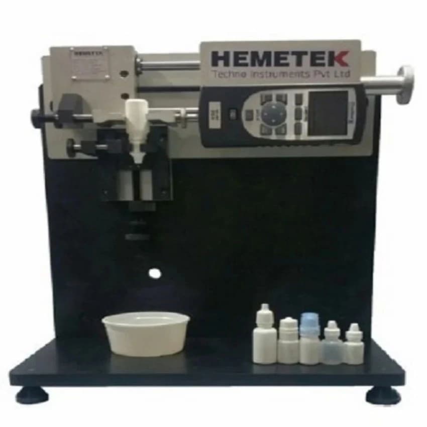 Black Squeeze Force Tester for Ophthalmic,Pharma & Cosmetic Bottle