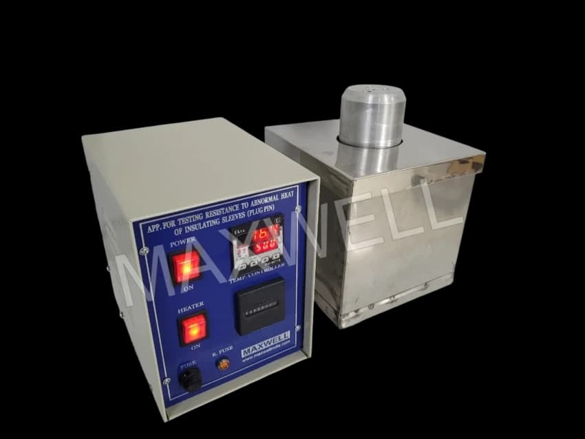 Apparatus for Testing Resistance to Abnormal Heat of Insulating Sleeves (Plug Pin) IS 1293