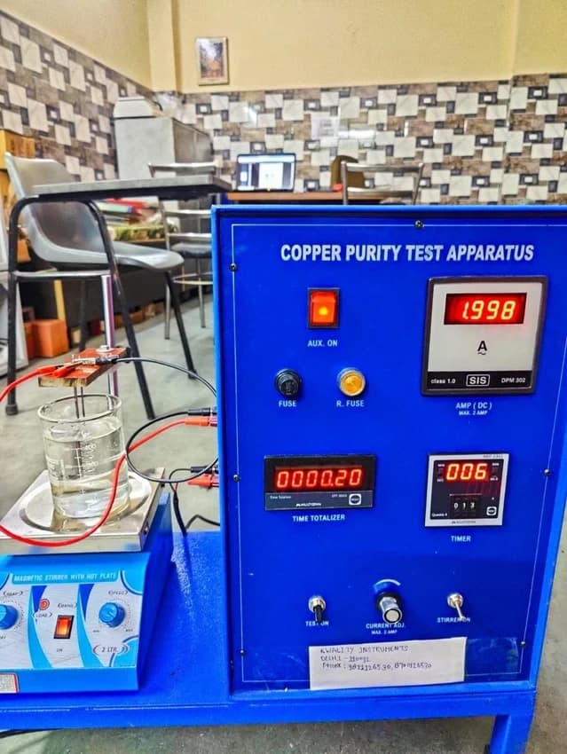 Cooper Purity Test Apparatus