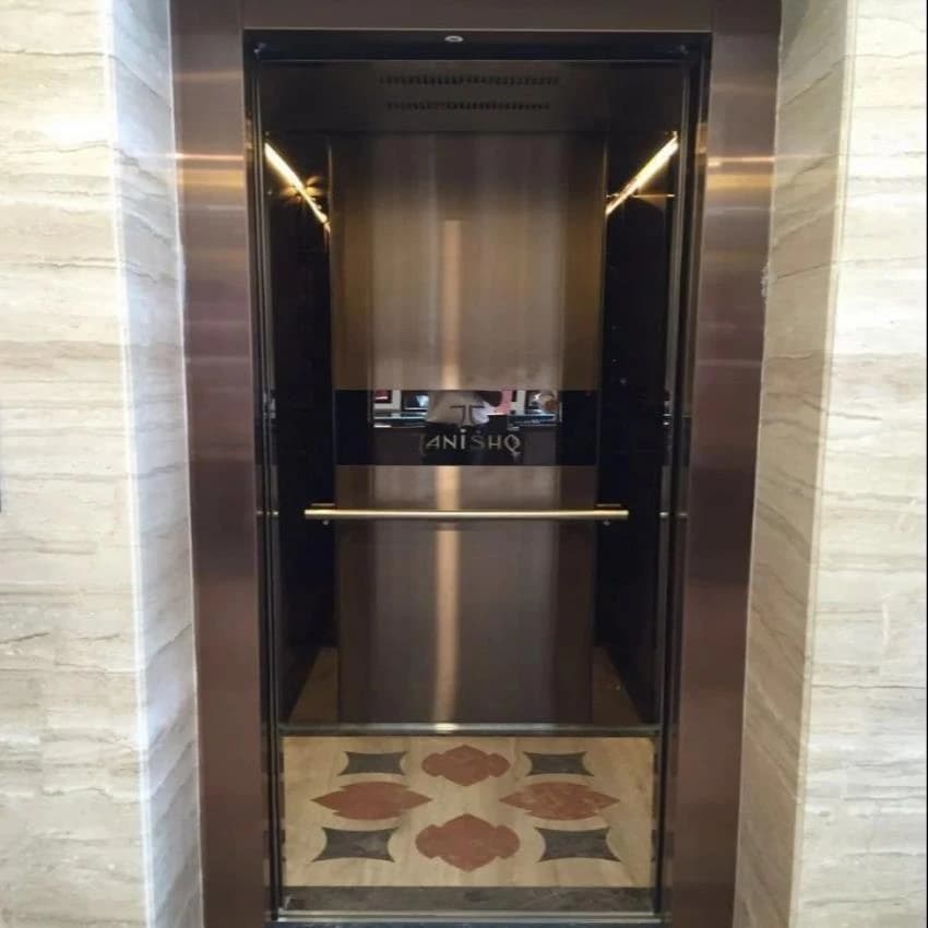 AC 50Hz Stainless Steel Automatic Passenger Lift, With Machine Room, Maximum Speed: 1.25 M/S