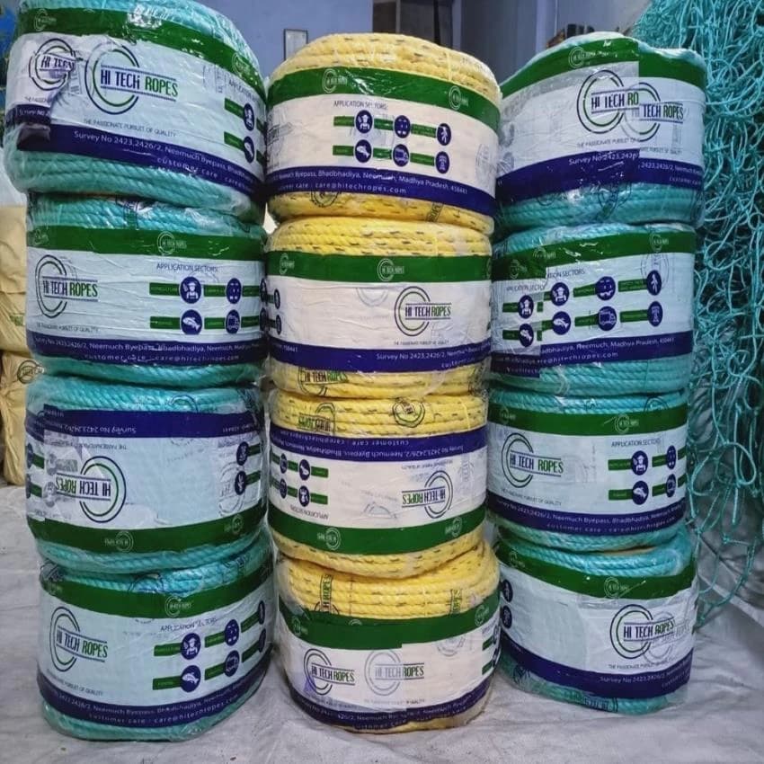 Yellow ISI Polypropylene Ropes, 250 m, 10 mm