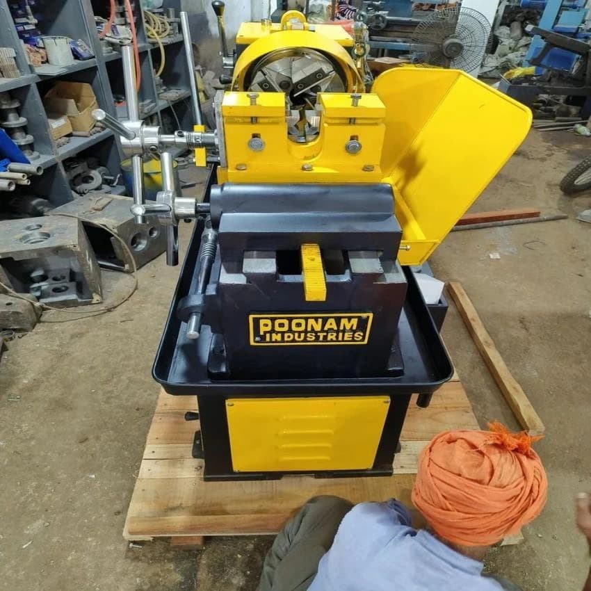 3 Horsepower (HP) Fully Automatic TMT Rebar Threading Machine, For Industrial, 850 kg